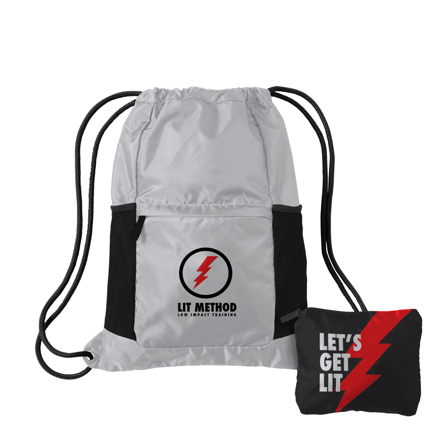 Tech Foldable Drawstring Bag