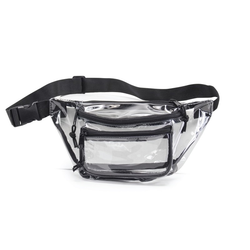 Home Bags Fanny Packs Clear Triple Zipper Fanny Pack