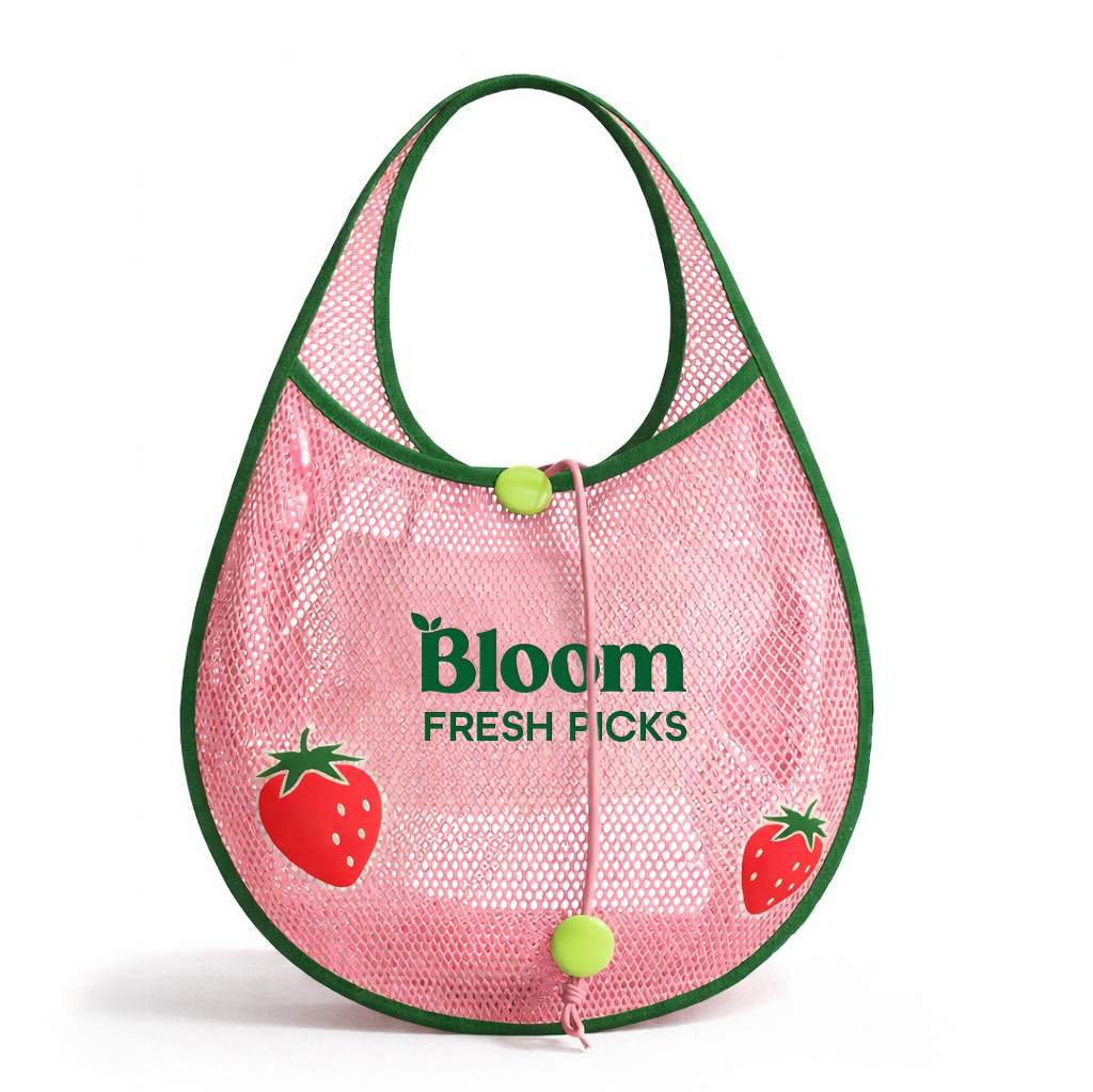 Leather trimmed mesh shoulder bag #1