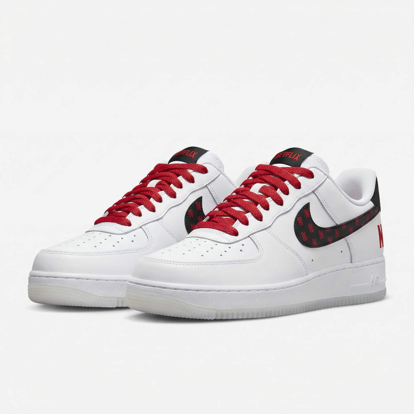 Netflix Air Force One Black Swoosh w/ Red Laces