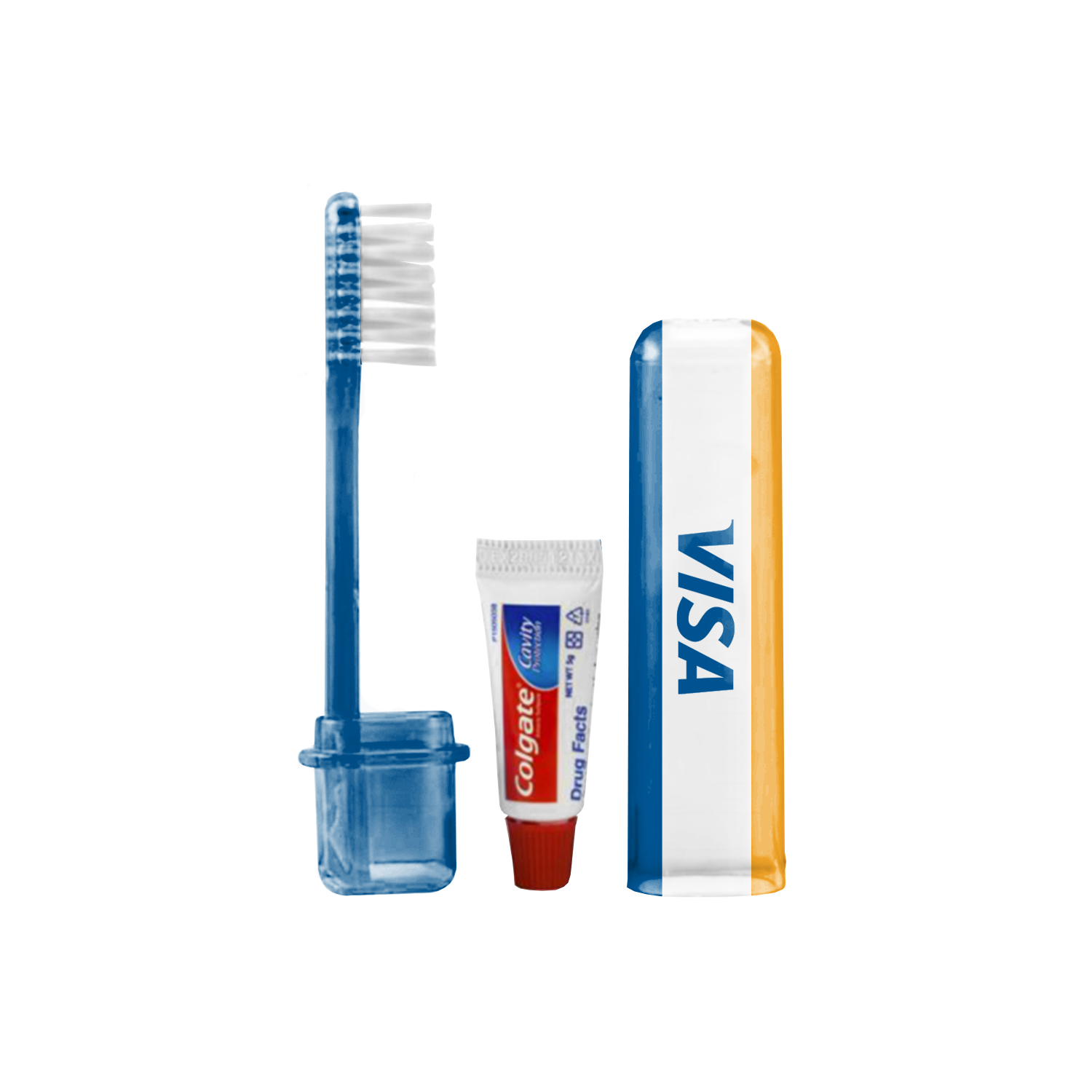 Travel Toothbrush w/ Colgate Toothpaste